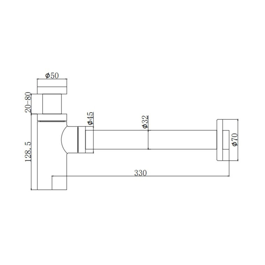 Siphon Wastafel Allibert Sidi Zwart