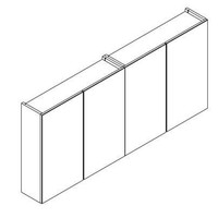 Spiegelkast Allibert Look Stopcontact VDE 140x65x18 cm Eik Arlington