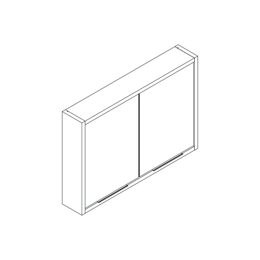 Spiegelkast Allibert Sorento Stopcontact VDE 100x69x17 cm Geolied Kendal Eik