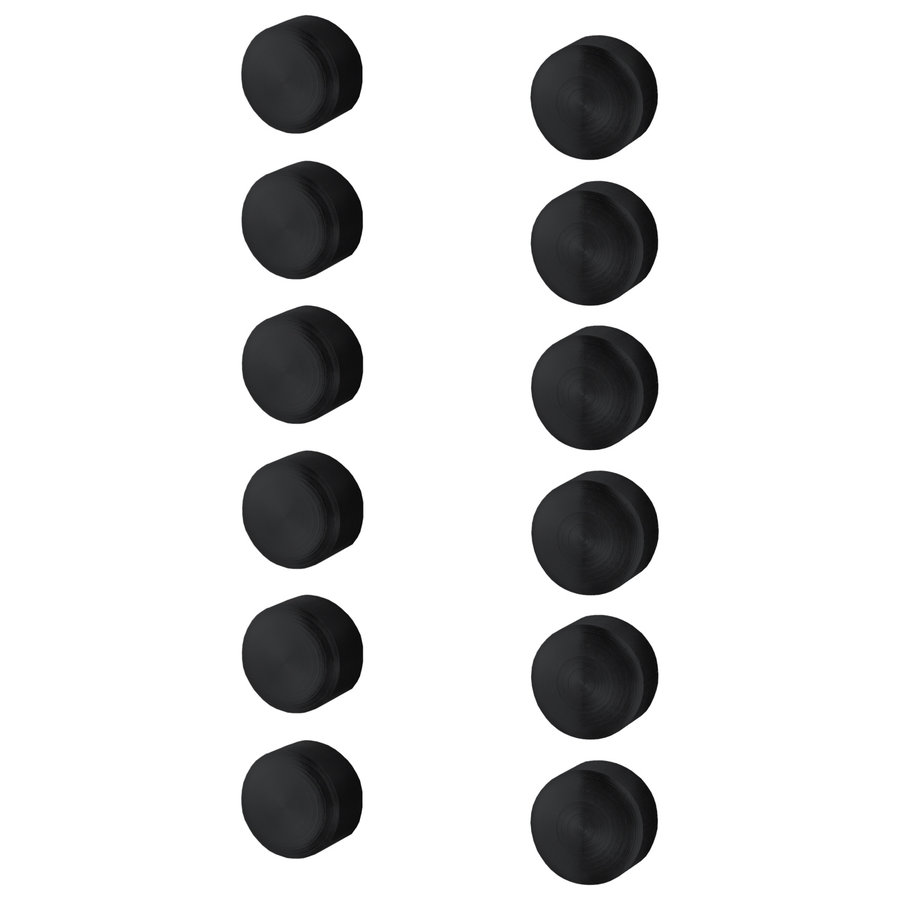 Afdekkapjes Haceka Ixi Set Van 12 Stuks Mat Zwart