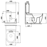 Toiletpot Staand Sapho Grande (ao) Wit