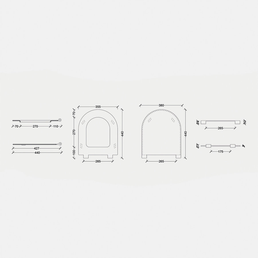 Toiletzitting Salenzi Form Slim met Softclose Glans Geel