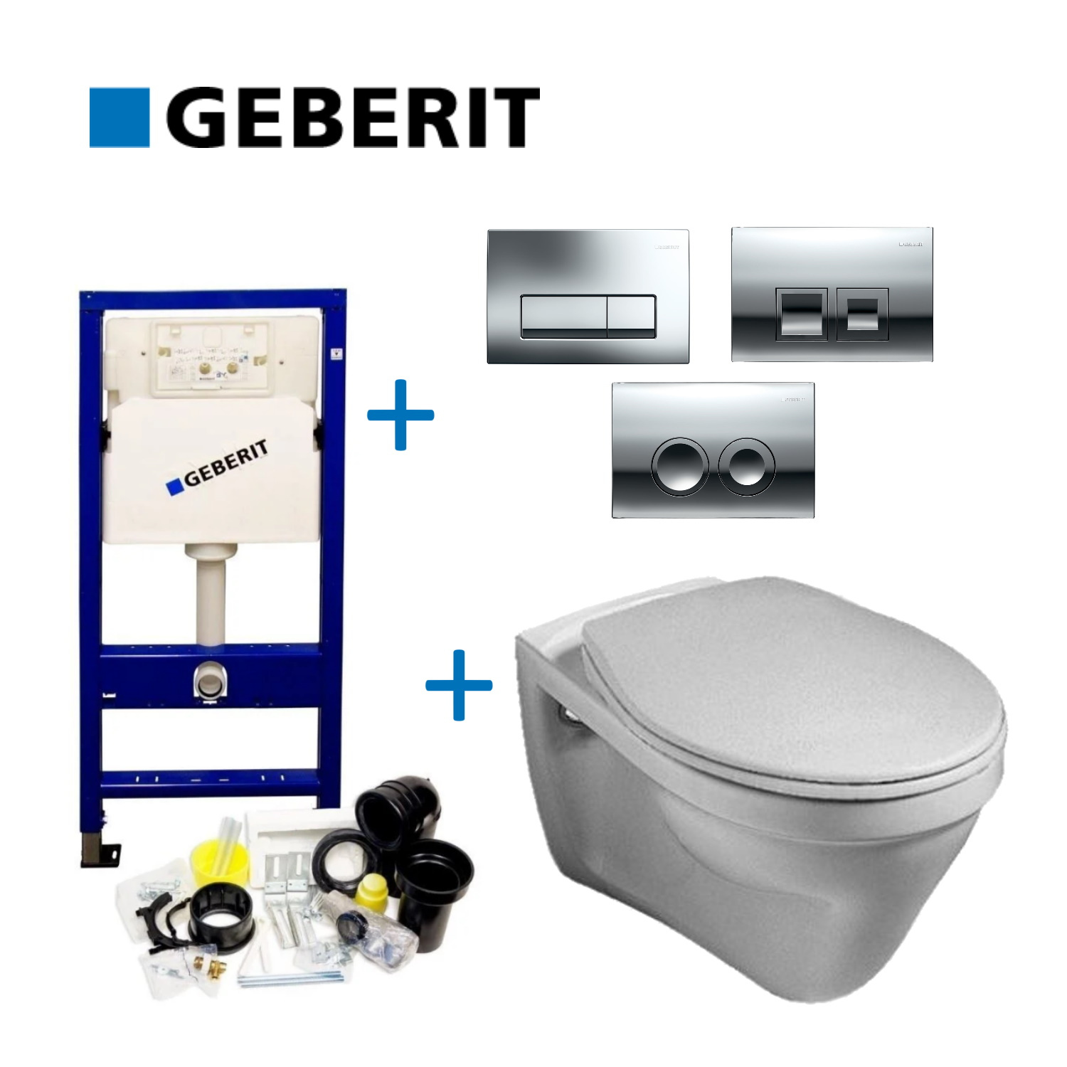 Geberit Up100 Toiletset 38 Gustavsberg Saval Met Bril En Drukplaat