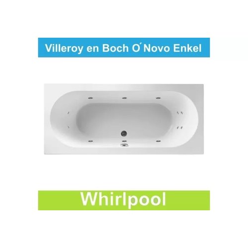 Ligbad Villeroy & Boch O.novo 180x80 cm Balboa Whirlpool systeem Enkel 