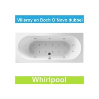 Ligbad Villeroy & Boch O.novo 180x80 cm Balboa Whirlpool systeem Dubbel