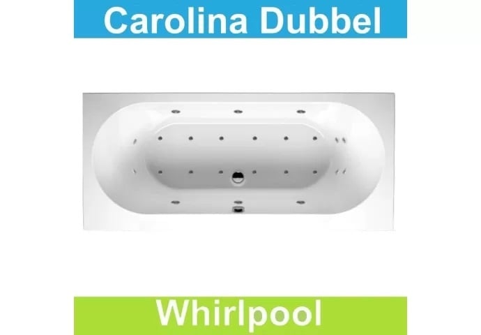 Ligbad Riho Carolina 190 x 80 cm Whirlpool Dubbel systeem Riho