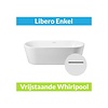 Vrijstaande Whirlpool Libero 178x80x58.5 cm Luchtsysteem Mat Wit (afvoer optioneel)