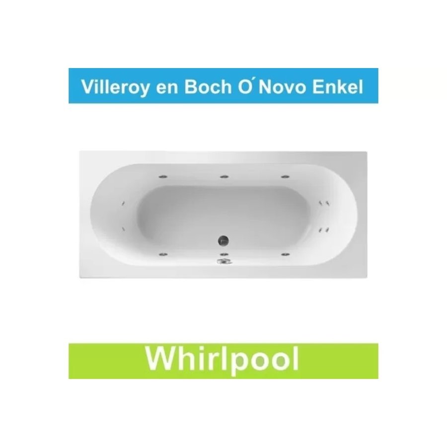 Ligbad Villeroy & Boch O.novo 190x90 cm Balboa Whirlpool systeem Enkel