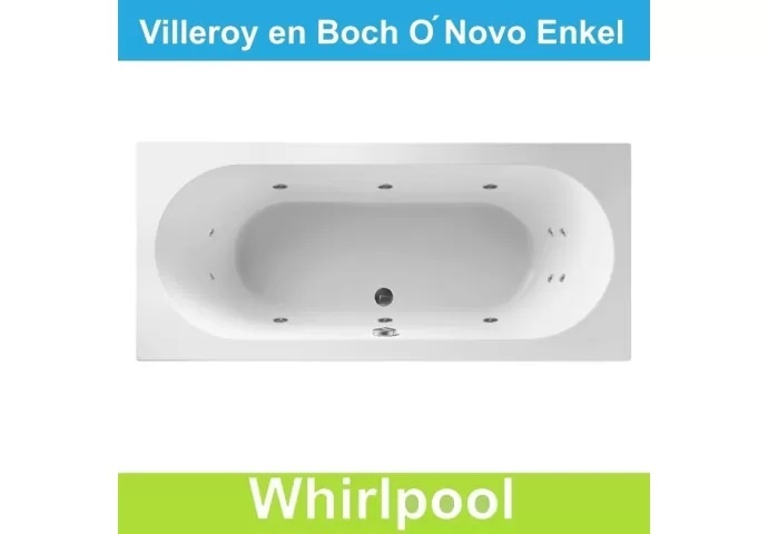 Ligbad Villeroy & Boch O.novo 190x90 cm Balboa Whirlpool systeem Enkel Villeroy en Boch