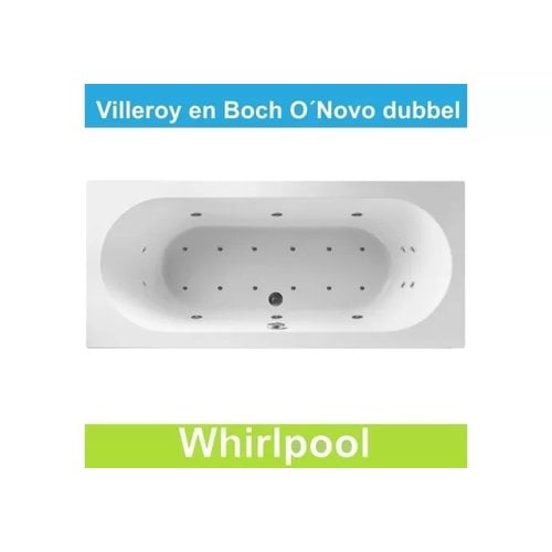 Ligbad Villeroy & Boch O.novo 190x90 cm Balboa Whirlpool systeem Dubbel 