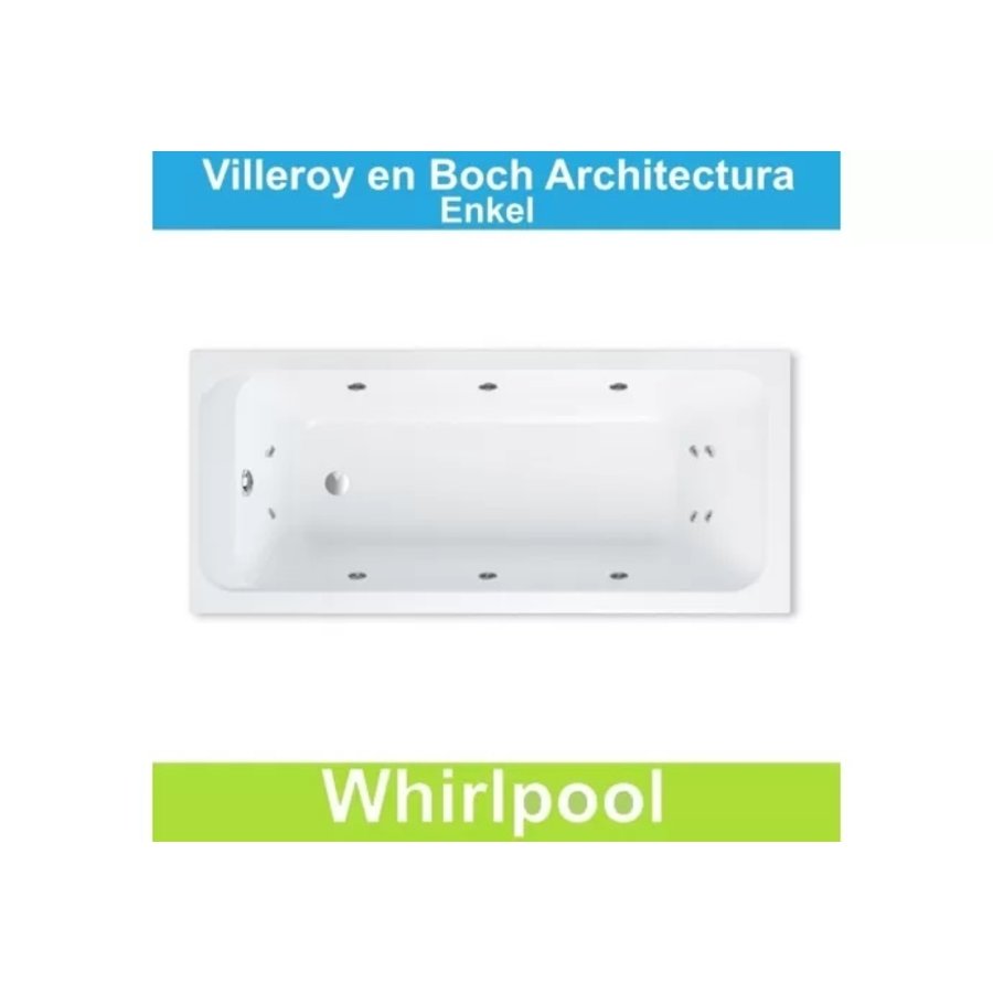 Ligbad Villeroy & Boch Architectura 170x70 cm Balboa Whirlpool systeem Enkel