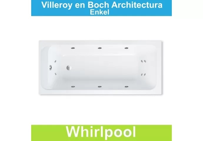 Ligbad Villeroy & Boch Architectura 170x70 cm Balboa Whirlpool systeem Enkel Villeroy en Boch