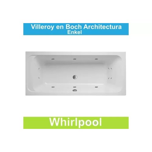 NIET MEER LEVERBAAR Ligbad Villeroy & Boch Architectura 180x80 cm Balboa Whirlpool systeem Enkel 