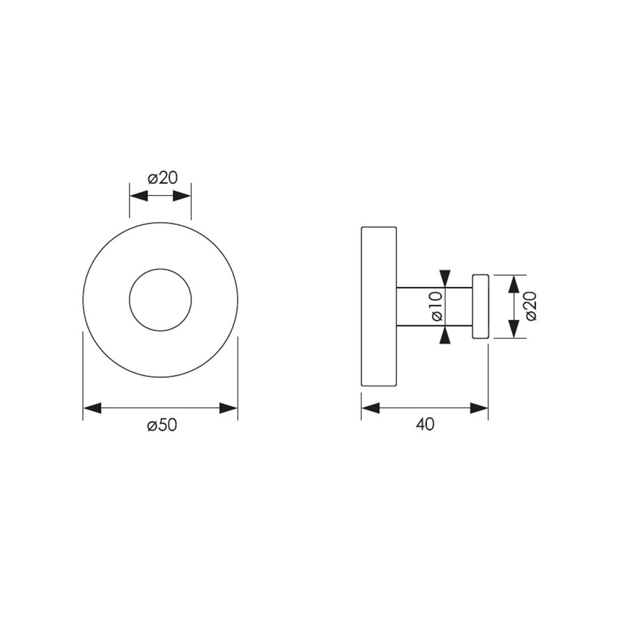 Handdoekhaak Brauer Copper Wandmontage met PVD coating Geborsteld Koper