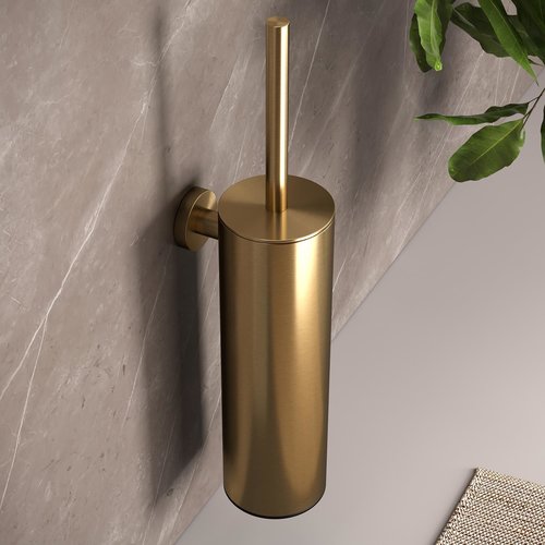 Toiletborstelset Brauer Gold Wandmontage met PVD coating Geborsteld Goud 
