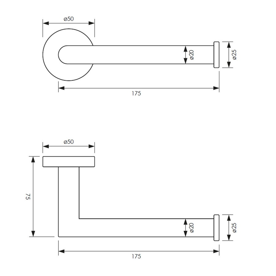 Toiletaccessoire Set Brauer Brushed 3-in-1 met PVD coating Geborsteld RVS