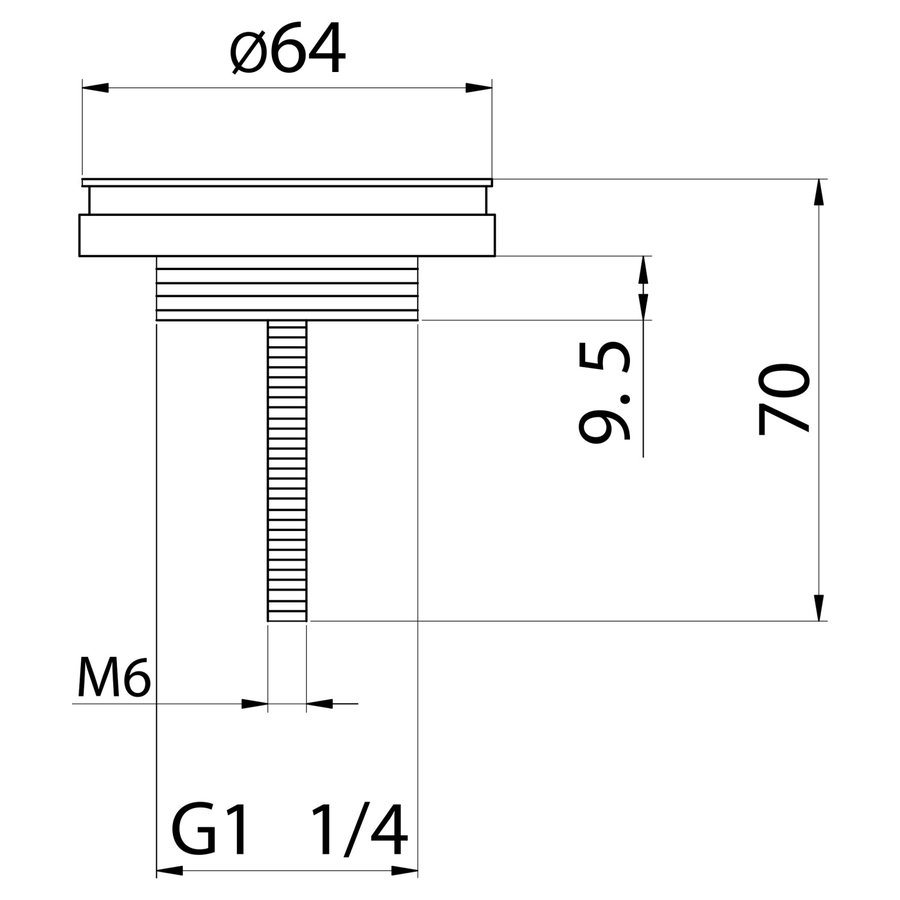 Fontein Afvoerplug Differnz Mix Mat Chroom