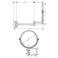 Scheerspiegel AddStoris HansGrohe Chroom