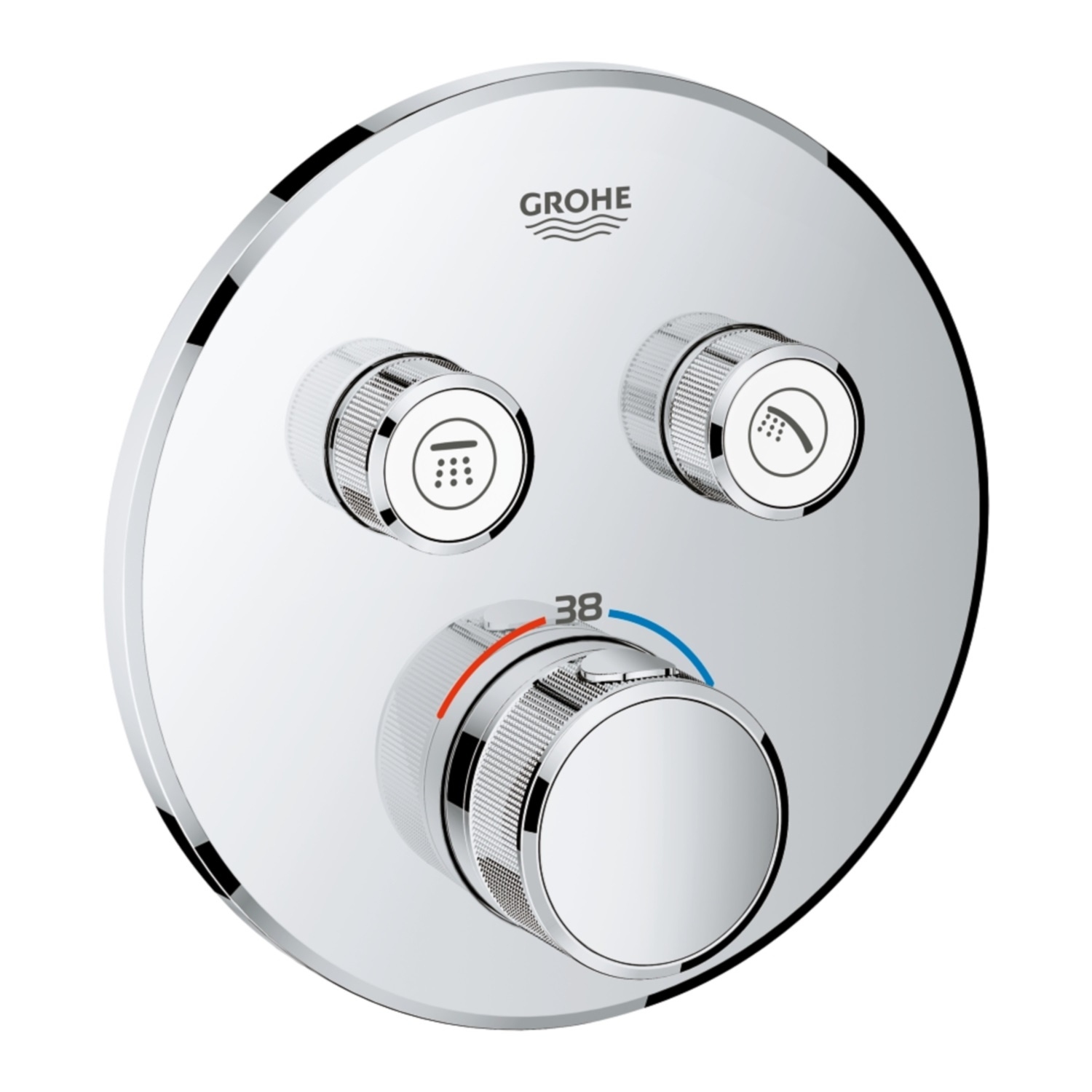 Grohe Thermostatische Douchekraan Grohtherm Smart Control met Omstelling Supersteel