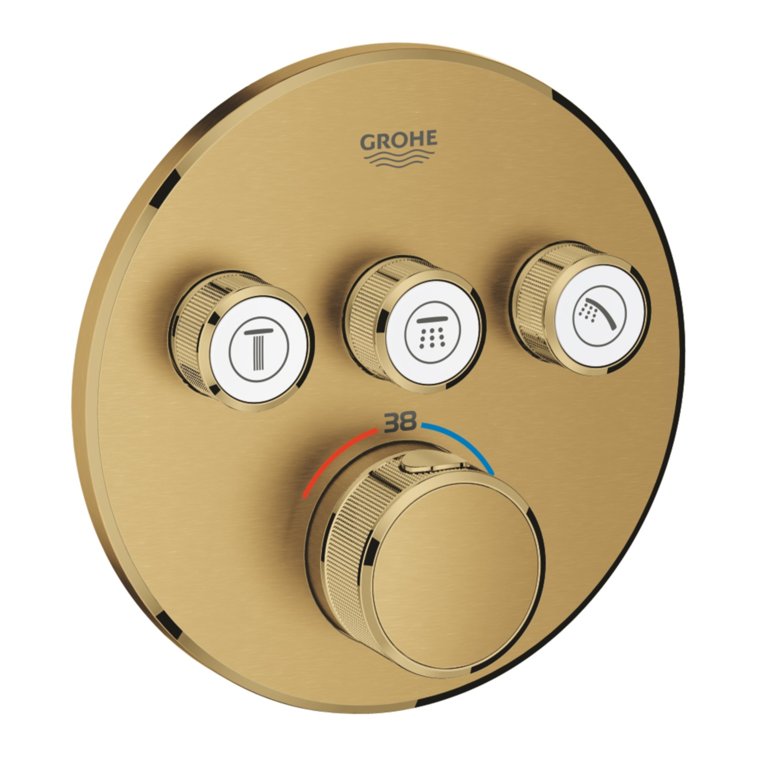 Grohe Inbouwkraan Grohtherm Smart Control Thermostaatkraan met 3-weg Omstelling Cool Sunrise Geborst