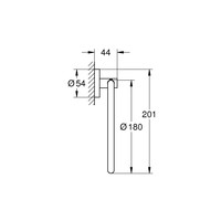 Handdoekring Grohe Essentials Cool Sunrise Geborsteld