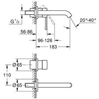 Wastafelkraan Grohe Essence Inbouwkraan M Supersteel (excl. inbouwdeel)