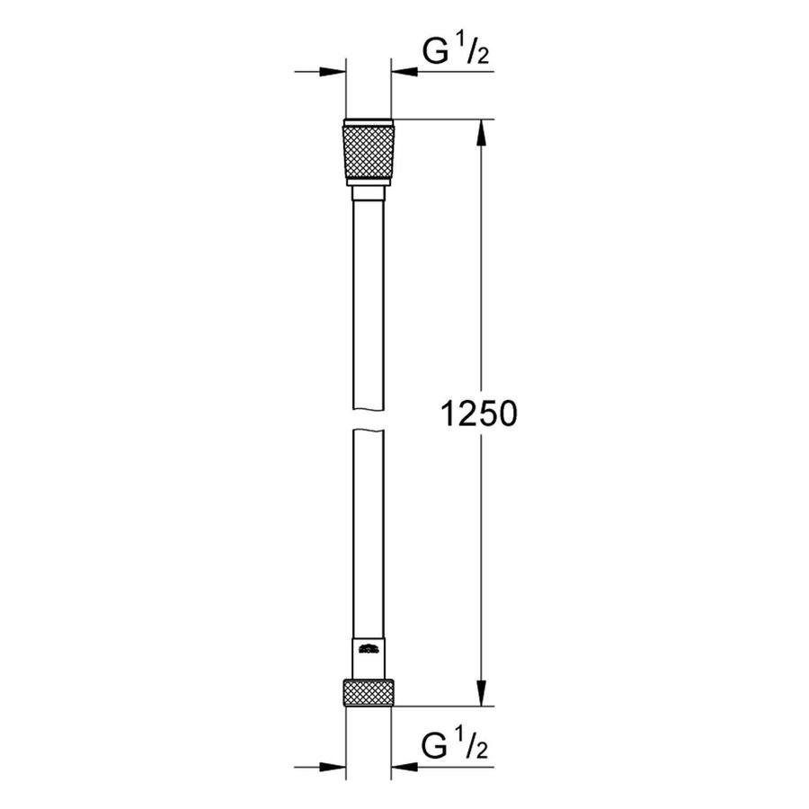 Doucheslang Grohe Silverflex Twistfree 125 cm Cool Sunrise Geborsteld