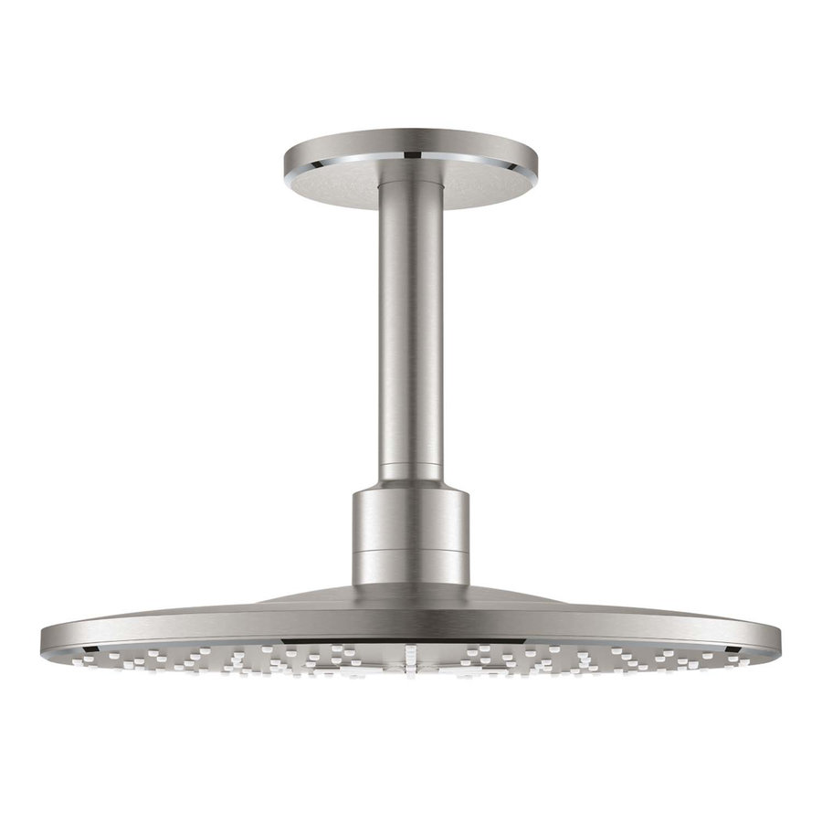 Regendoucheset Grohe Rainshower SmartActive 31 cm met Plafondarm Supersteel