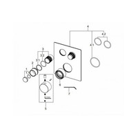 Afbouwdeel Inbouwthermostaat Wiesbaden Caral Klik Pro 2-weg Geborsteld Koper