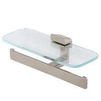 NIET MEER LEVERBAAR Toiletrolhouder Dubbel Geesa Shift met Planchet Geborsteld RVS