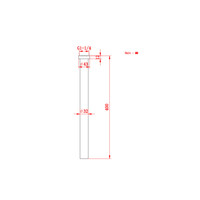 Verlengbuis voor Sifon AquaSplash Talpa 40 cm Chroom