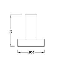 Handdoekhaak Tres Max Rond Mat Wit