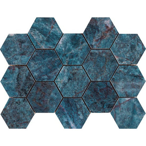 Wandtegel Douglas & Jones Marbles Mozaïek 32.5x22.5 cm LX Kionia Azzurro Glans (Prijs per 9 stuks) 