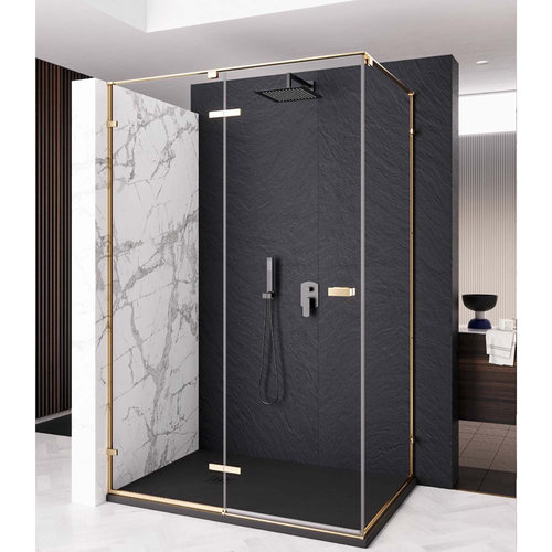 Zijwand Lacus S. Pietro 80x200 cm Aluminium Profiel Goud 