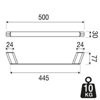 Handdoekrek Geesa Shift 50 cm Zwart