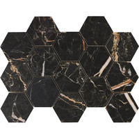 Wandtegel Douglas & Jones Marbles Mozaïek 32.5x22.5 cm LX Laurants Brown Glans (Prijs per 9 stuks)