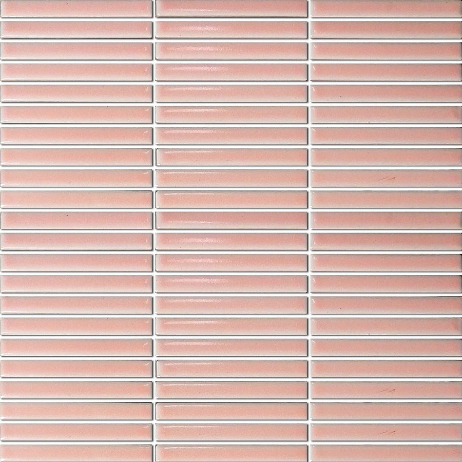 Mozaiek Tegel Sevilla 28,2x30,8 cm Mini Finger Glossy Pink (Prijs per 0,87 M2)