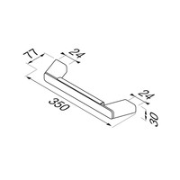 Badgreep Geesa Shift 30 cm Geborsteld Goud