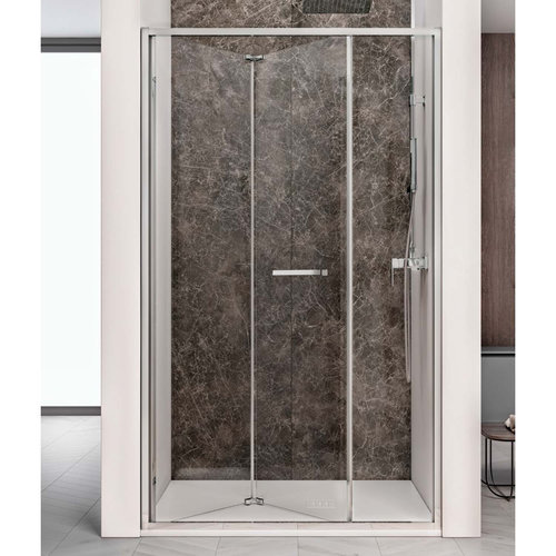 Nisdeur Lacus Ponza Evo Vouwdeur 70x200 Cm Helder Glas Chroom 