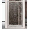 Nisdeur Lacus Ponza Evo Vouwdeur 80x200 Cm Helder Glas Chroom