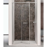 Nisdeur Lacus Ponza Evo Vouwdeur 90x200 Cm Helder Glas Chroom