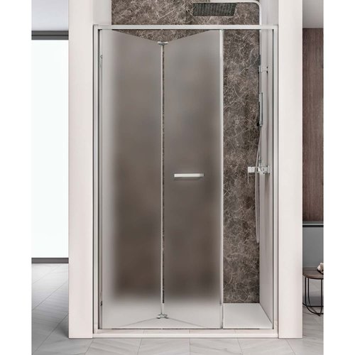 Nisdeur Lacus Ponza Evo Vouwdeur 95x200 Cm Mat Glas Chroom 