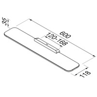 Planchet Geesa Shift Zwart Met Matzwarte Marmerlook 60 cm