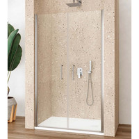 Nisdeur Lacus Giglio Evo Saloon 2 Klapdeuren 70x200 Cm Helder Glas Chroom