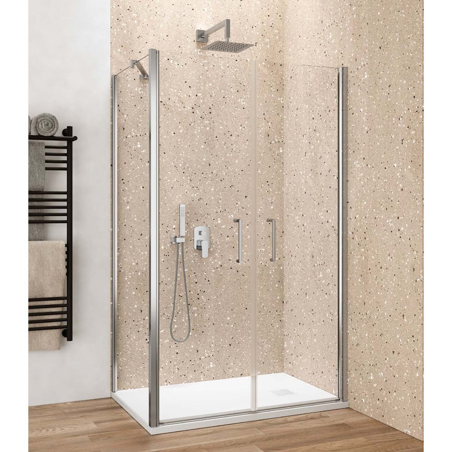 Zijwand Lacus Giglio Evo 75x200 Cm Aluminium Profiel Chroom