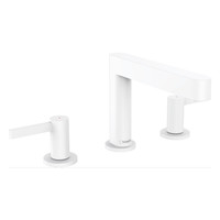 Wastafelmengkraan Finoris HansGrohe 3-gats 110 met Push-Open Waste Mat Wit