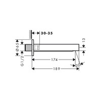 Baduitloop Finoris HansGrohe Chroom