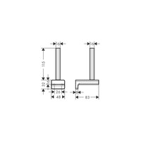 Reserverolhouder HansGrohe AddStoris Chroom