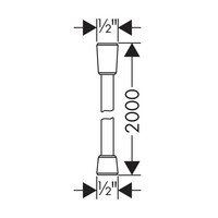 Doucheslang Isiflex HansGrohe 200 cm Chroom