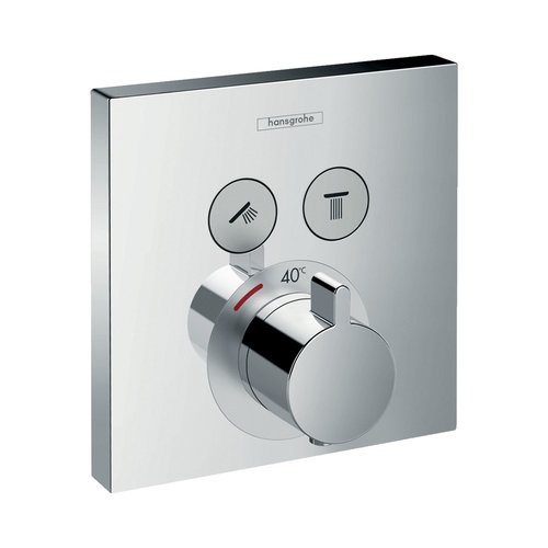 Thermostaat Afbouwdeel ShowerSelect HansGrohe Voor 2 Functies Chroom 